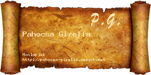 Pahocsa Gizella névjegykártya